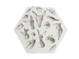 Molde silicona 16 figuras animales de la selva